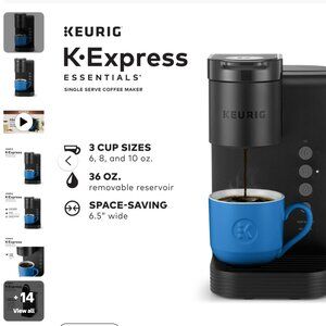 Keurig K Express Essentials--Great Christmas gift! Over 2 dozen K Cups Included